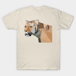 Geometric diamond tiger - Origami T-Shirt